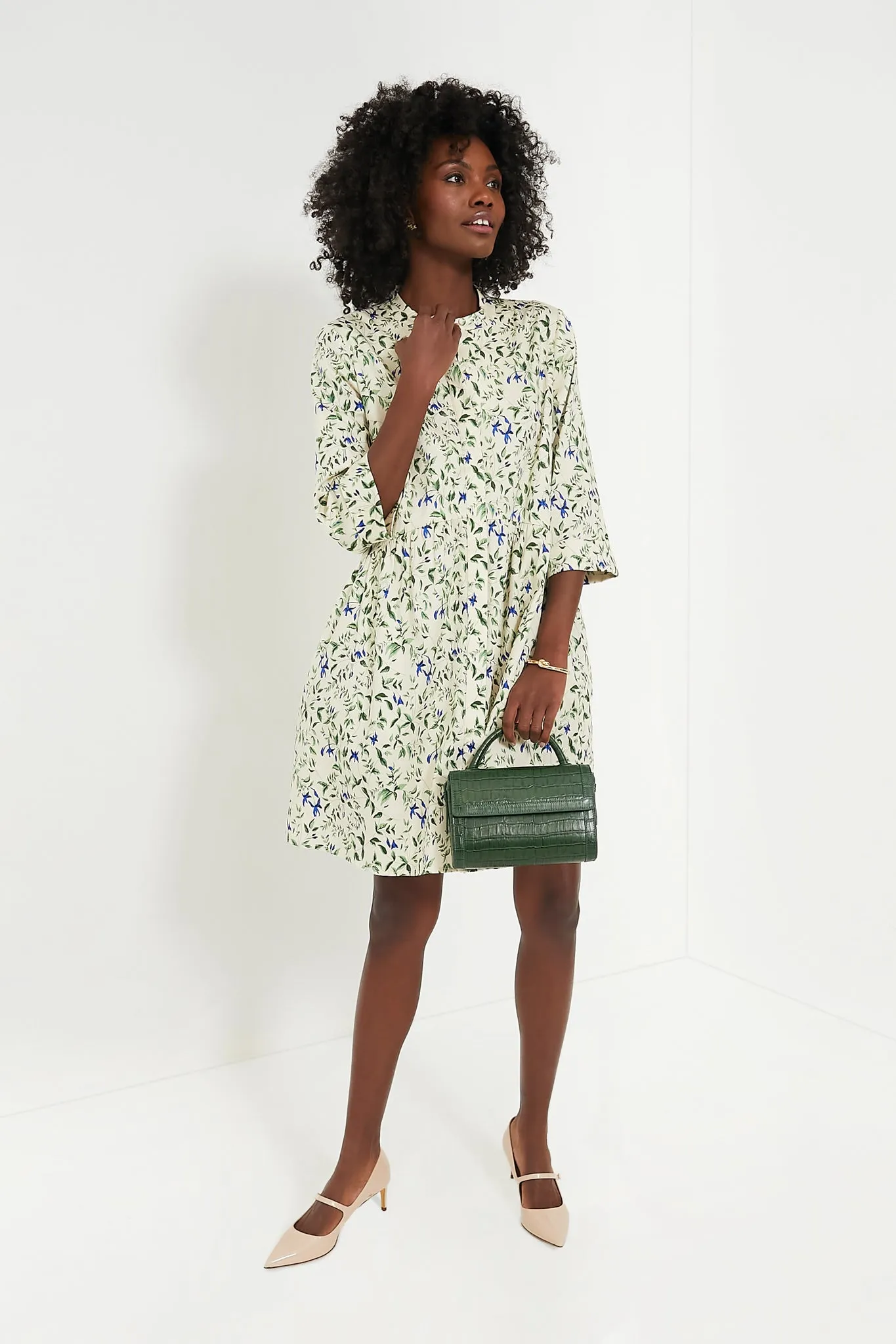 Lapis Iris Royal Shirt Dress