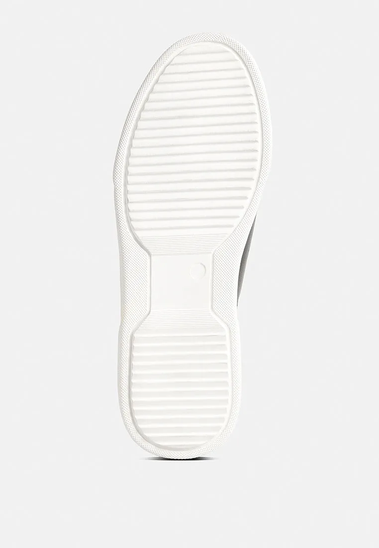 Magull Solid Lace Up Leather Sneakers