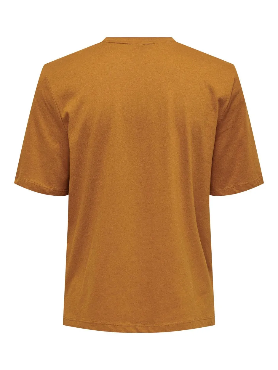 Onltina Life Boxy S/s Top Box Jrs - Camel