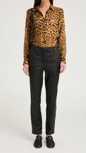 Sophia Cigarette Leather Trousers